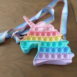 Unicorn pop it purse