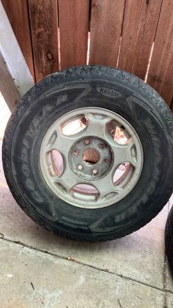 Goodyear Wrangler Tire on Steel Wheel