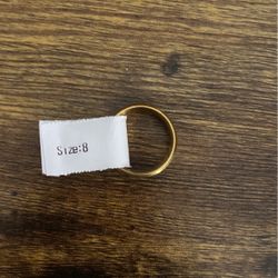 Gold Colored Ring, Size:8