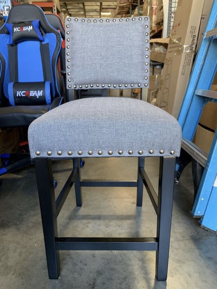 Brand New Upholstered Bar Stool Grey