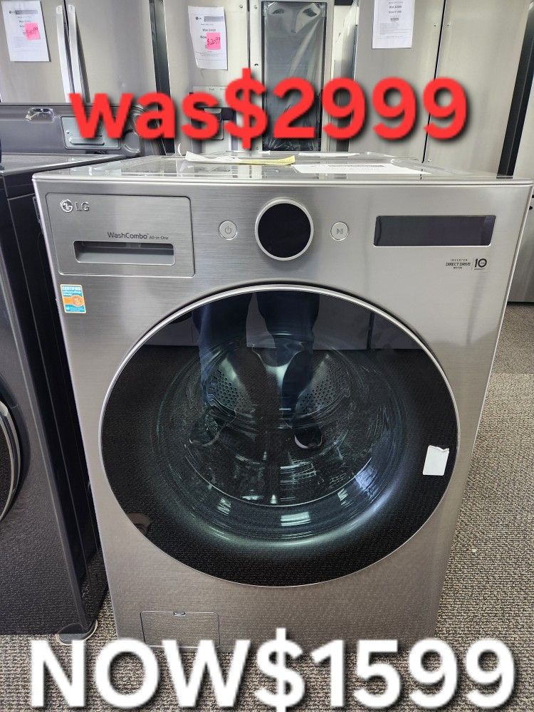 Ventless Washer/Dryer Combo LG
WashComboTM All-in-One 5.0 cu. ft
Mega Capacity with Inverter
HeatPumpTM Technology and Direct
Drive Motor