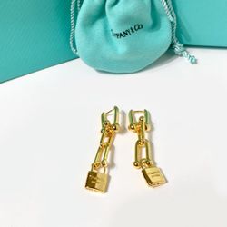 Tiffany lock round ball stud earrings