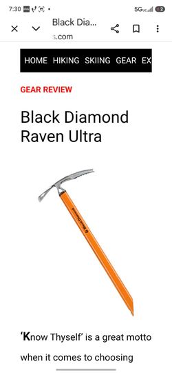 Black. Diamond ultra. Ice axe