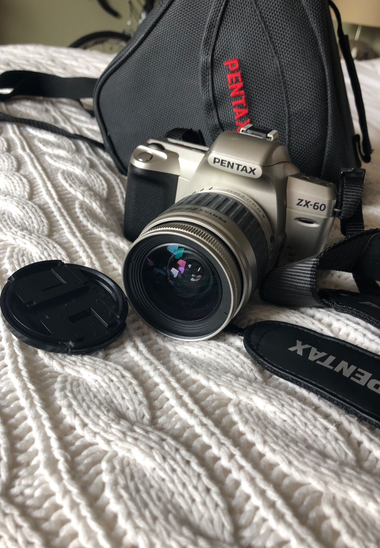 Pentax Film Camera with Case