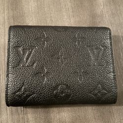 Louis Vuitton Empreinte Tri-Fold Wallet Black Leathert