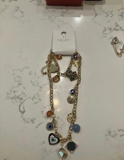 Charm bracelet and Necklace Set