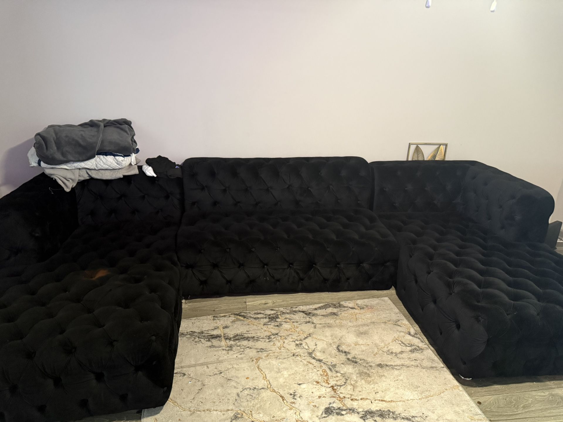Black Overlarge Sectional   