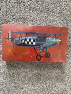 Vintage Biplane Plastic Model Kit