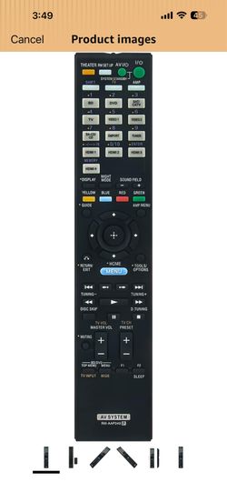 WINFLIKE RM-AAP049 11 Remote Control Replace for Sony STRDH810 STR-DH810 STR-K900 STR-DA3200 STR-DA3200ES RM-AAL039 11 Home Theater AV R
