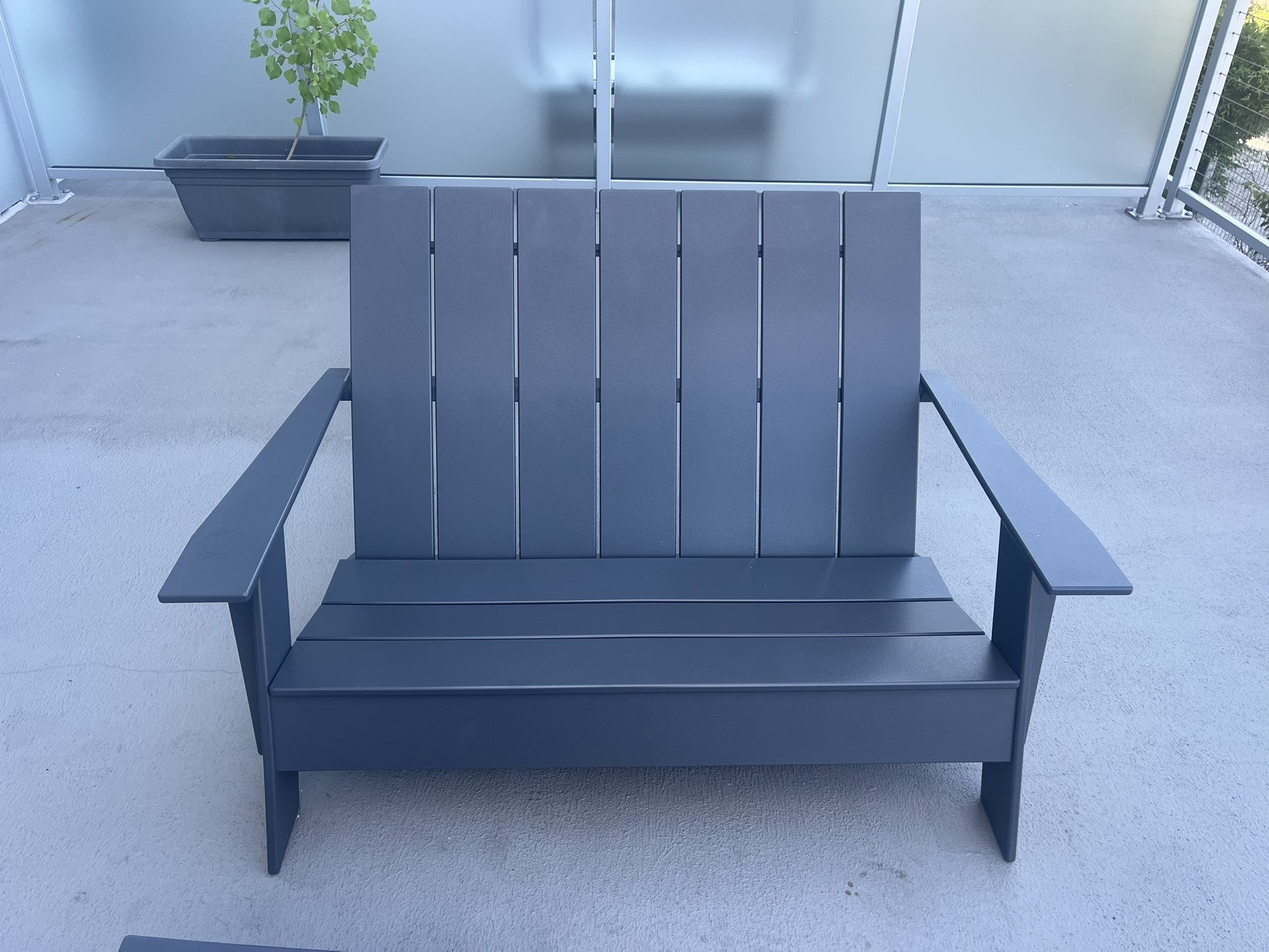 Loll Adirondack Bench and Ottoman