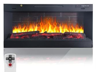 42” Electric Fireplace With Remote Control