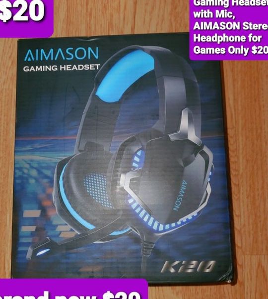 Only $20🌐Gaming Headset with Mic, AIMASON Stereo Headphone for Games. Only $20 !!!