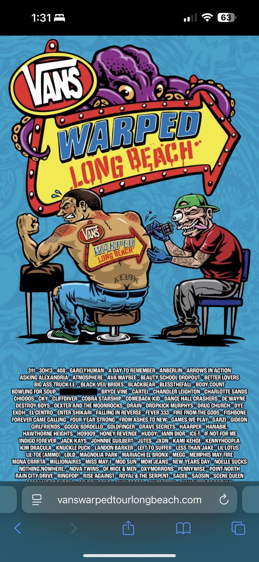 Vans Warped Tour 2025 GA
