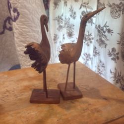 Hand Carved  Pelicans