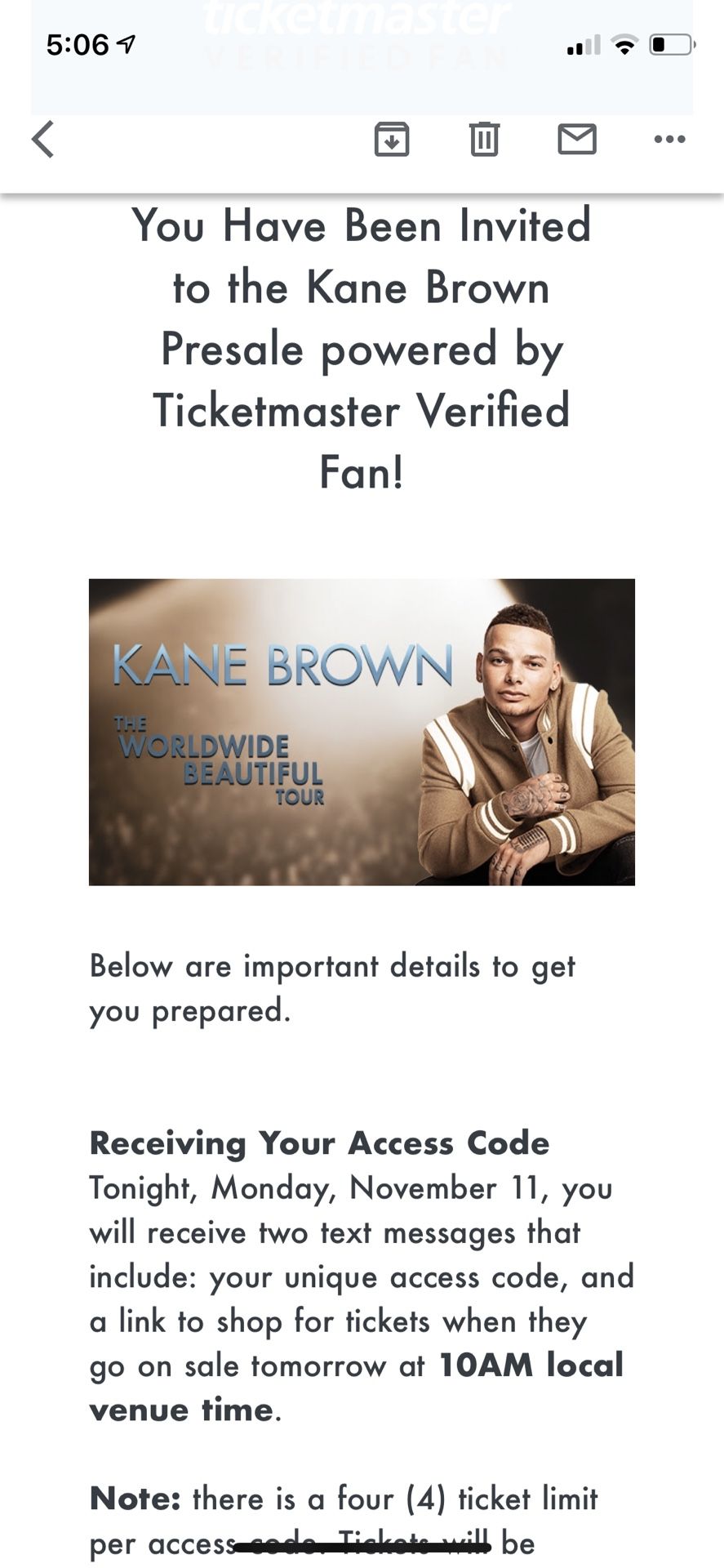 Kane Brown tickets Allentown PA. March 1st 7pm