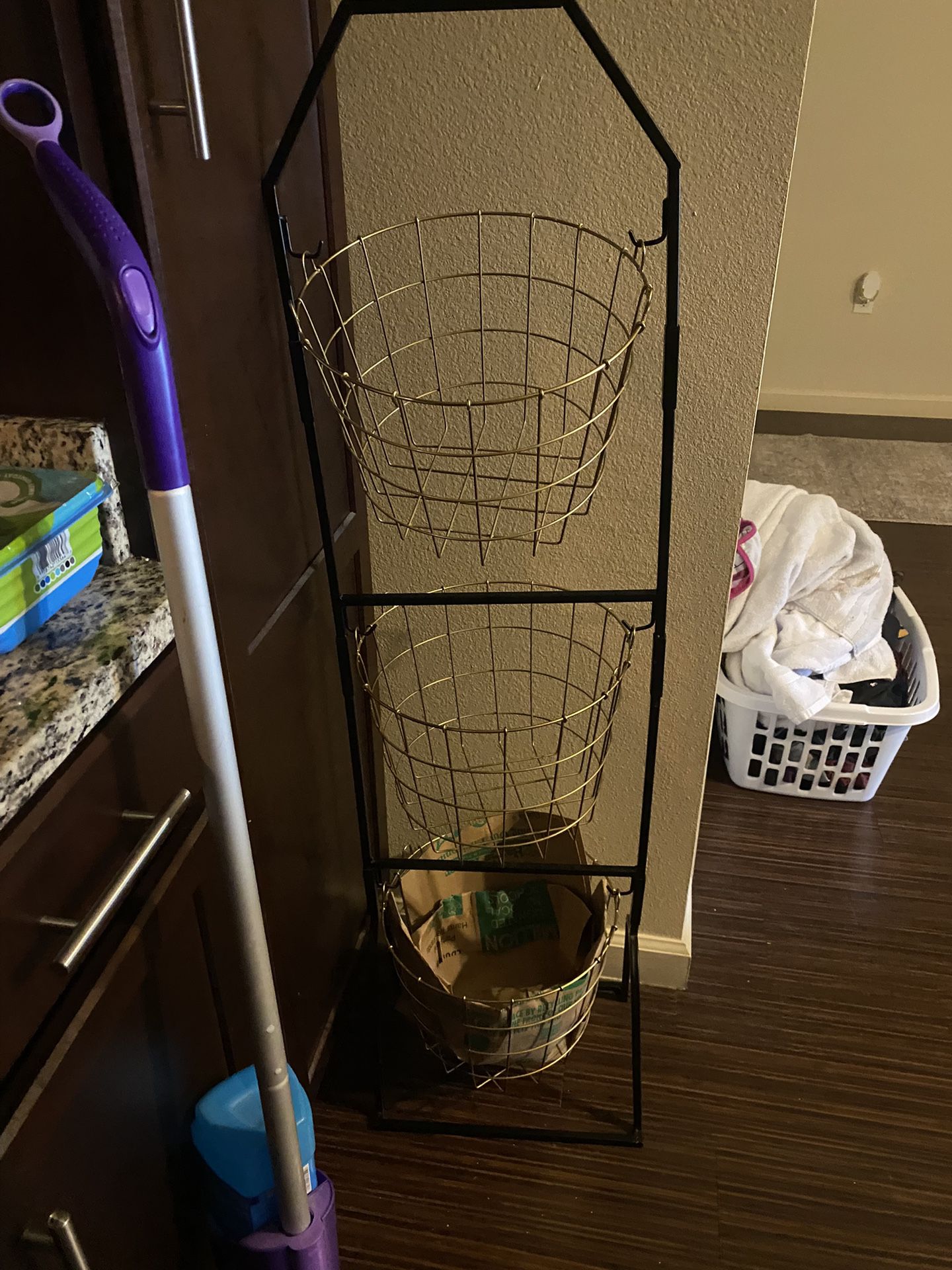 Basket Rack For Kitchen For Fruit Or Onions And Potatoes