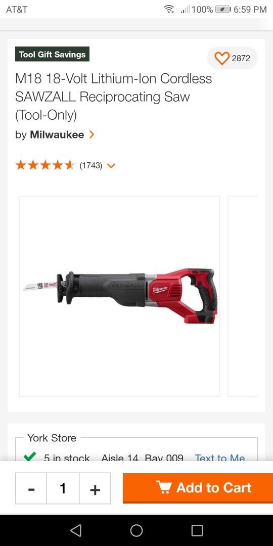 8 Volt Milwaukee Sawzall