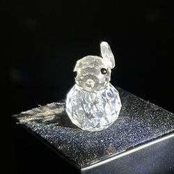 Swarovski 1990s Mini Rabbit Figurine, 208326 / 7678 000 001, 1.25”, DAMAGED