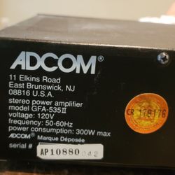 Adcom GFA 535 ii Power Amplifier 