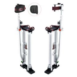 Drywall Stilts, 24''-40'' Adjustable Aluminum Tool Stilts with Protective Knee Pads, Durable and Non-slip Work Stilts for Sheetrock Painting, Walking,