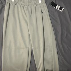 Adidas Grey Baseball Pants Youth Medium