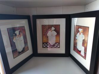 Three Cooks Pictures to decorate your kitchen etc , 