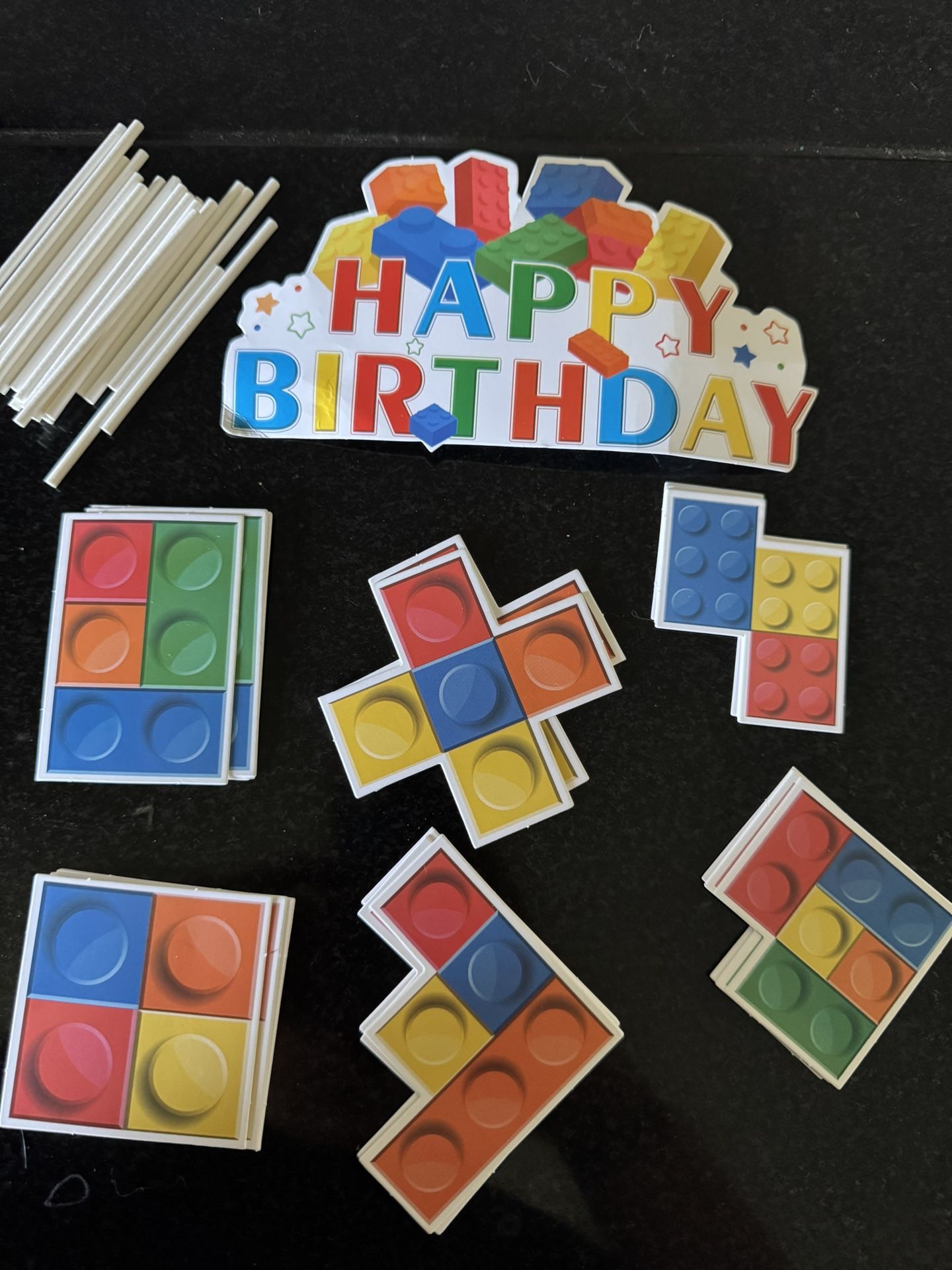 Building Blocks Cake Topper