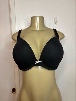 38DDD Cacique Bra Black Push Up Underwire Cotton Everyday Full Bust GUC