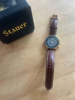Stauer Flyboy Blue Chronograph Watch --- Needs New Battery