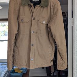 Tan Jacket With Corduroy Collar