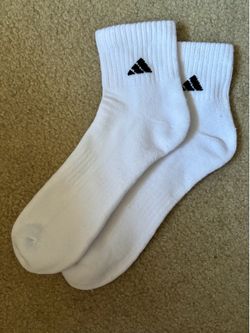 Adidas White Quarter Socks