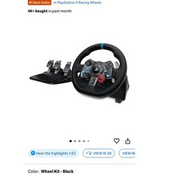 Logitech G29 Racing Wheel + Pedals w/ Racing Simulator Cockpit Seat (PS5/PS4/PC)