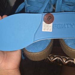 Fenty × Puma Blue chunky tennis shoes