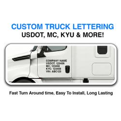 Truck lettering