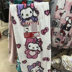 Valentine bear hello kitty blanket