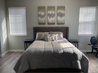 Living Spaces Queen Bed Frame and  Boxspring
