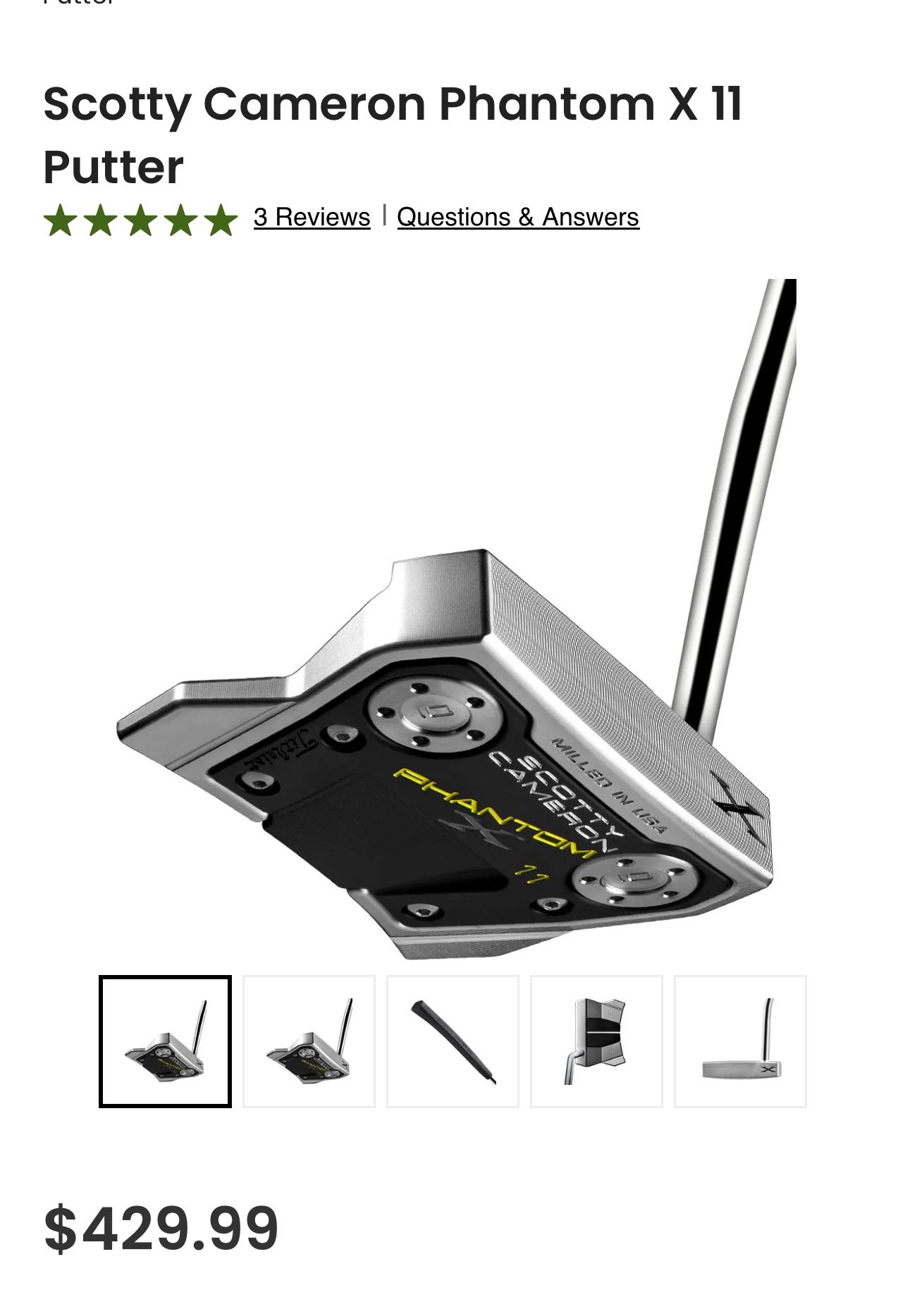 Scotty Cameron Phantom X 11 Putter W/ Orange Case