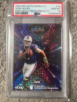 PSA 10 1/1 Josh Allen Mojo Fireworks 2024
