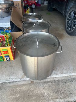 Stainless steel restaurant style pots