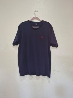 U.S. Polo Assn Men's Navy Blue T-Shirt Red Embroidered Logo Size XL