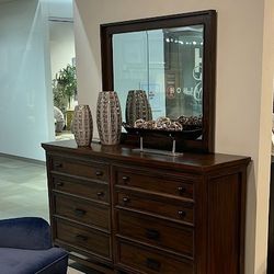 Frazier Park Brown Cherry Dresser$10 Down Payment And Financing Available