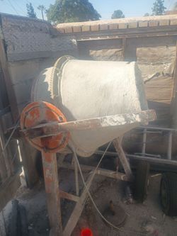 Two co concrete mixers