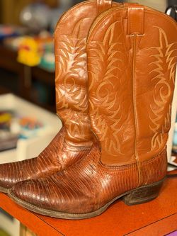VINTAGE MEN'S NOCONA LIZARD SKIN COWBOY BOOTS 10.5 EE 🤎