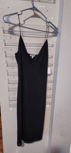 Black Spaghetti Strap Midi Dress