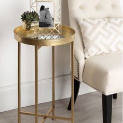 Gold side table