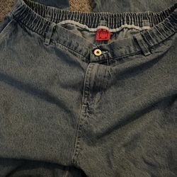 blue baggy jeans  