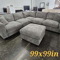 BRAND NEW 4PCS SECTIONAL SOFA SET WITH OTTOMAN AND ACCENT PILLOW INCLUDED $569