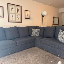 blue grey sectional