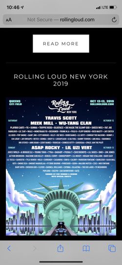 rolling Loud General Admission and Vip Tickets