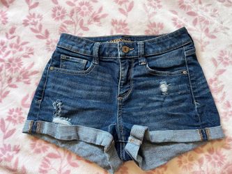 Womens Vintage Ripped Jean Shorts